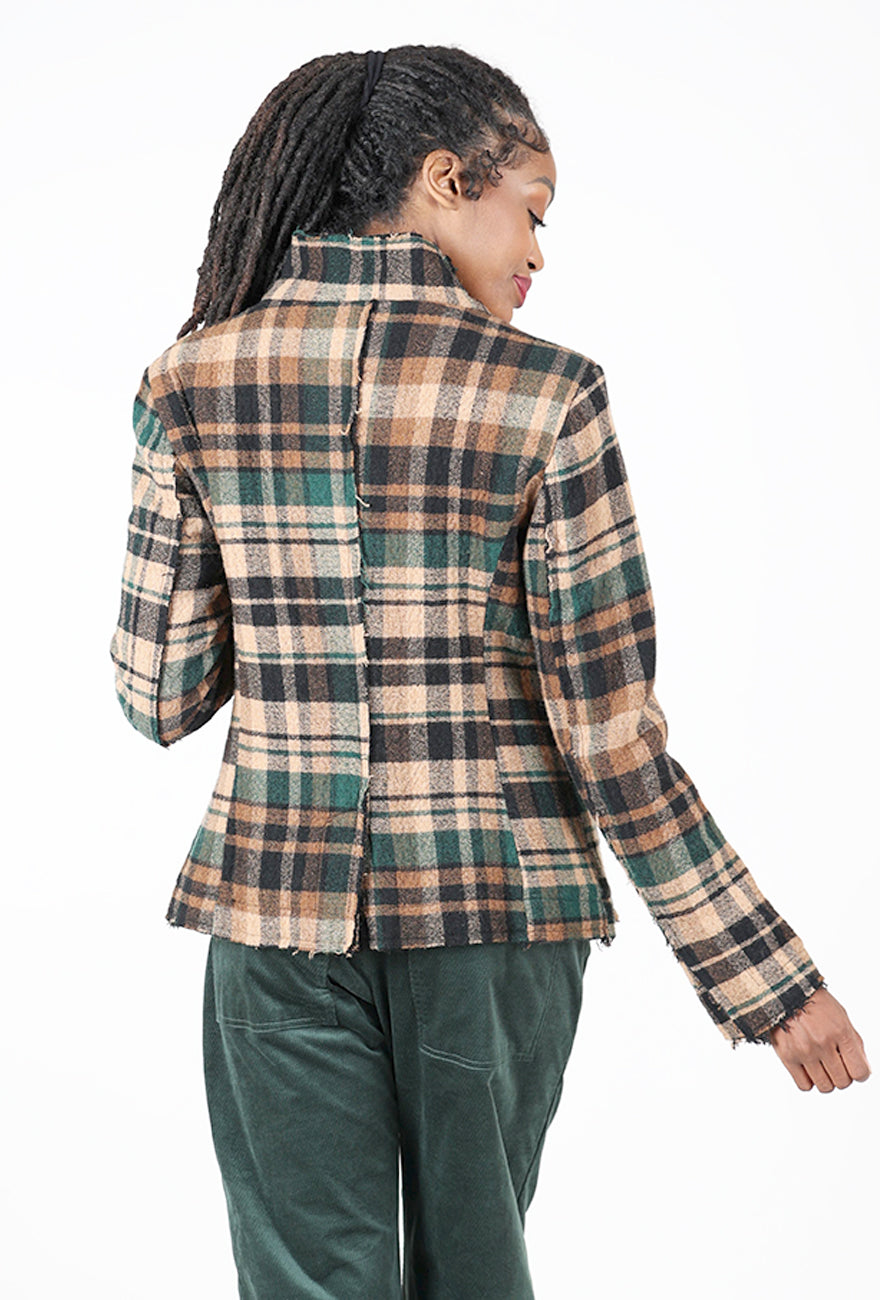 Plaid Woolly Jacket, Forest Check