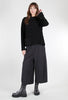 Eleven Stitch Seamed Cowl Top, Black 