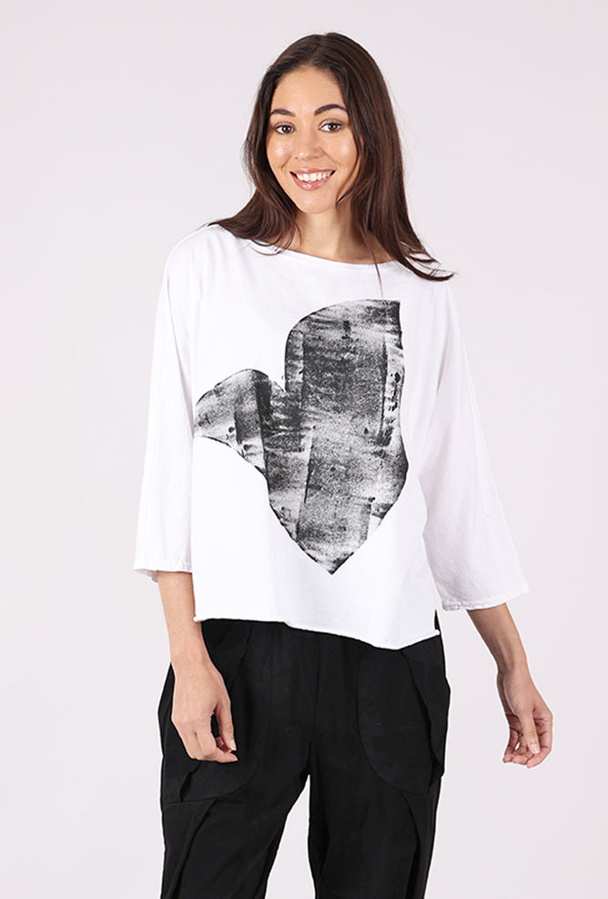 Cynthia Ashby Luna Graphic Dove Tee, Natural 
