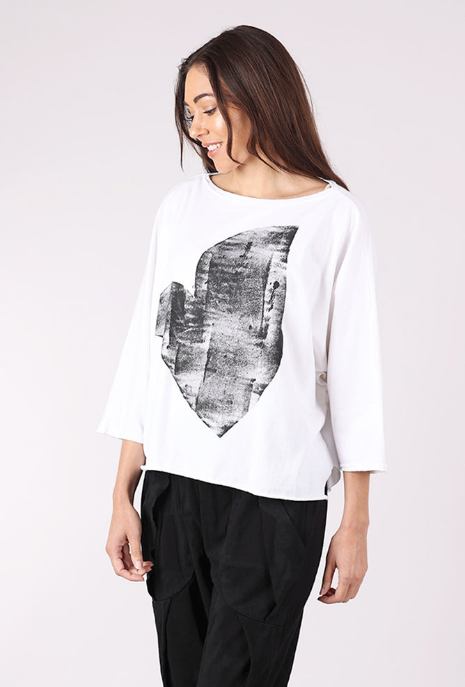Cynthia Ashby Luna Graphic Dove Tee, Natural 