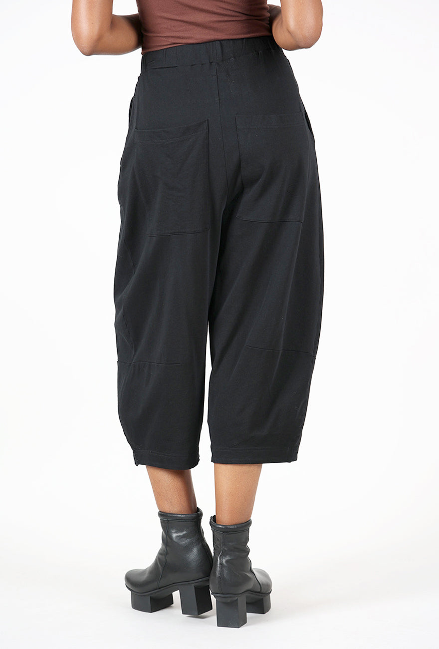 Crossover Jersey Trouser, Black
