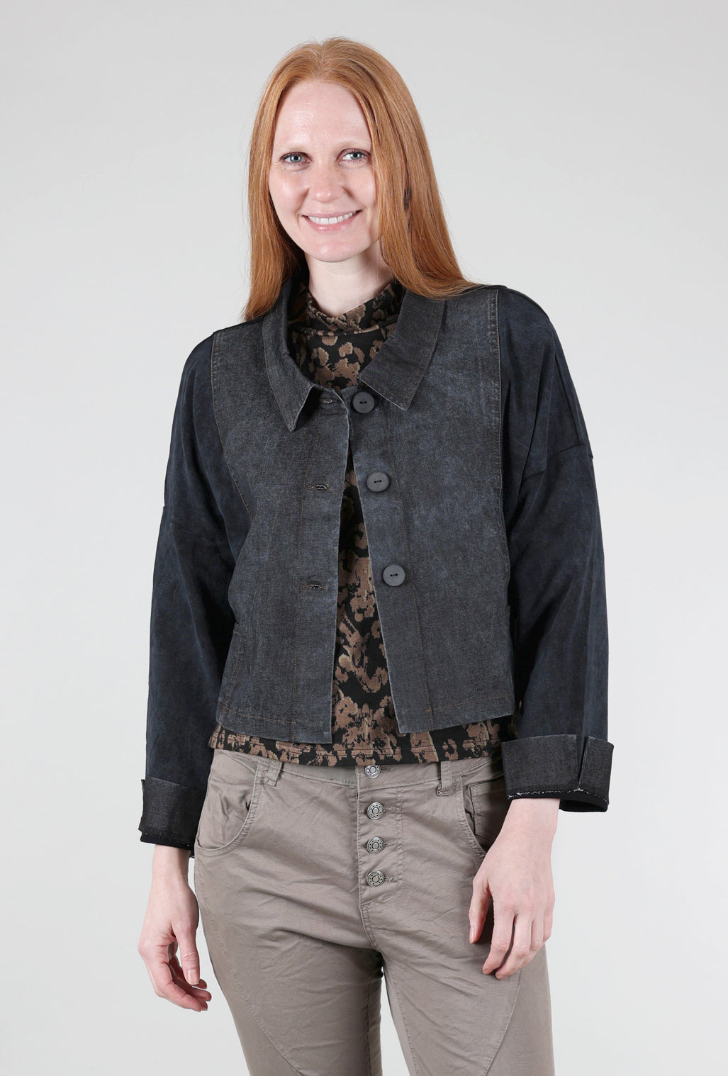 Luukaa Cropped Field Jacket, Black 