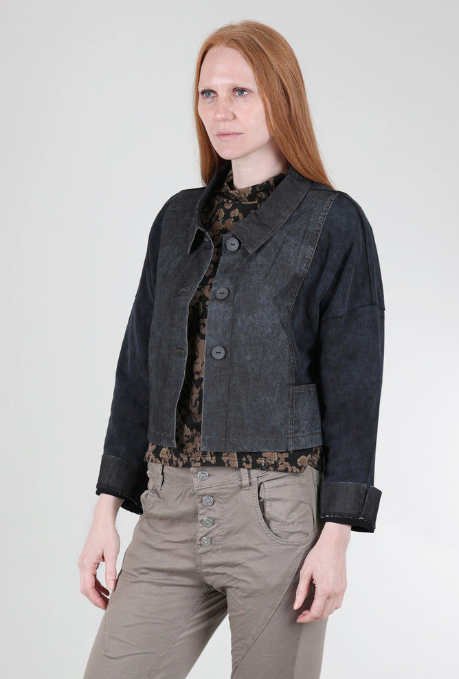 Luukaa Cropped Field Jacket, Black 