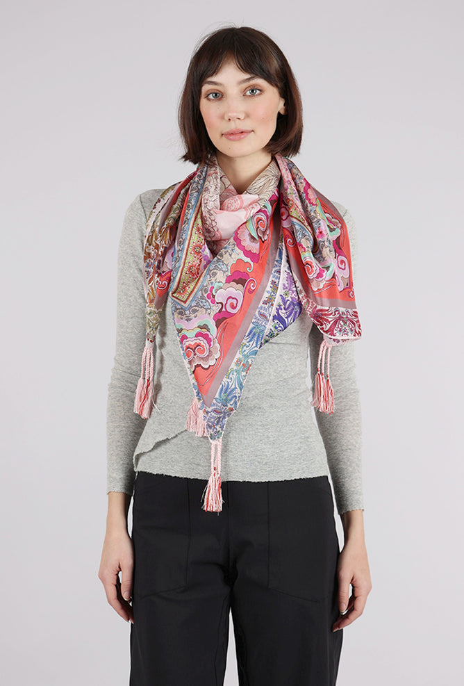 Johnny Was Modey Scarf, Pink Multi One Size Pink