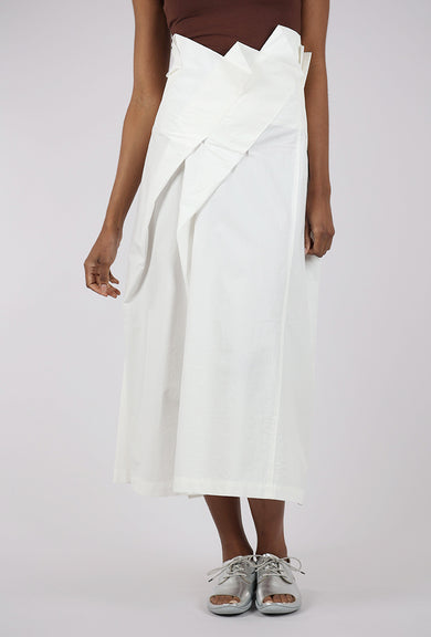 Moyuru Gather Waist Skirt, White 