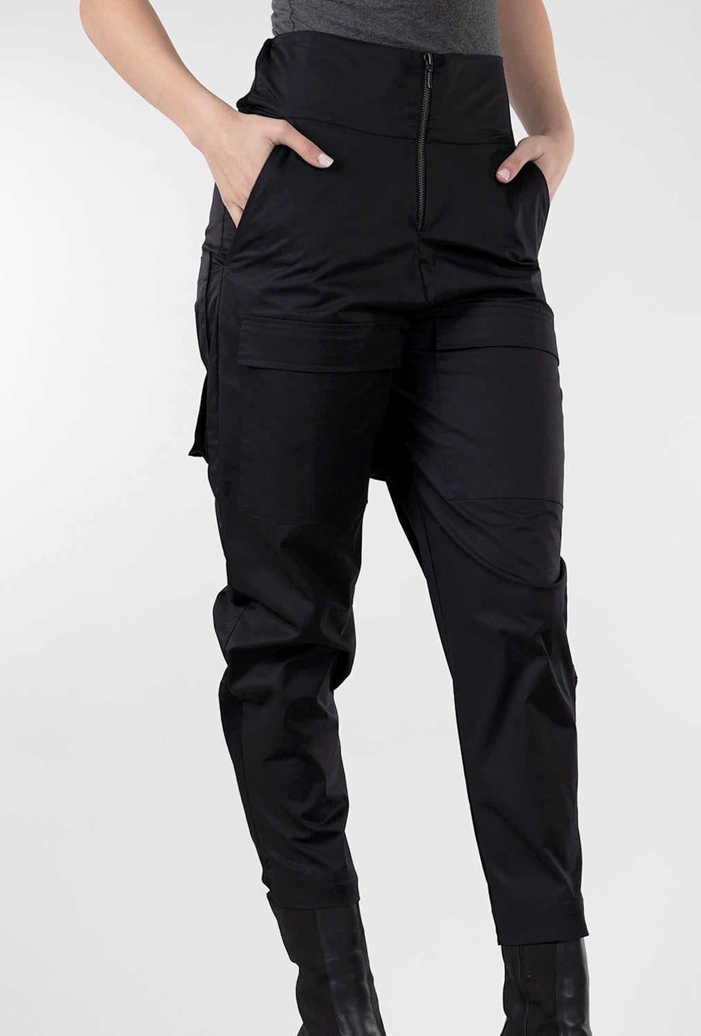 Kedziorek Exposed-Zip Pocket Trouser, Black 