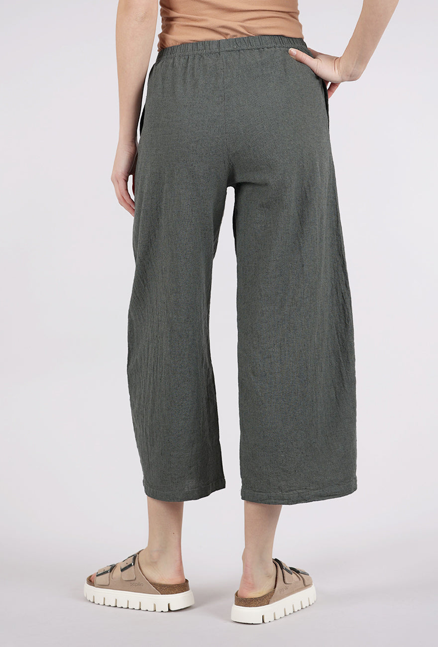 Cut Loose Crosshatch Barrel Crop Pant, Clay 