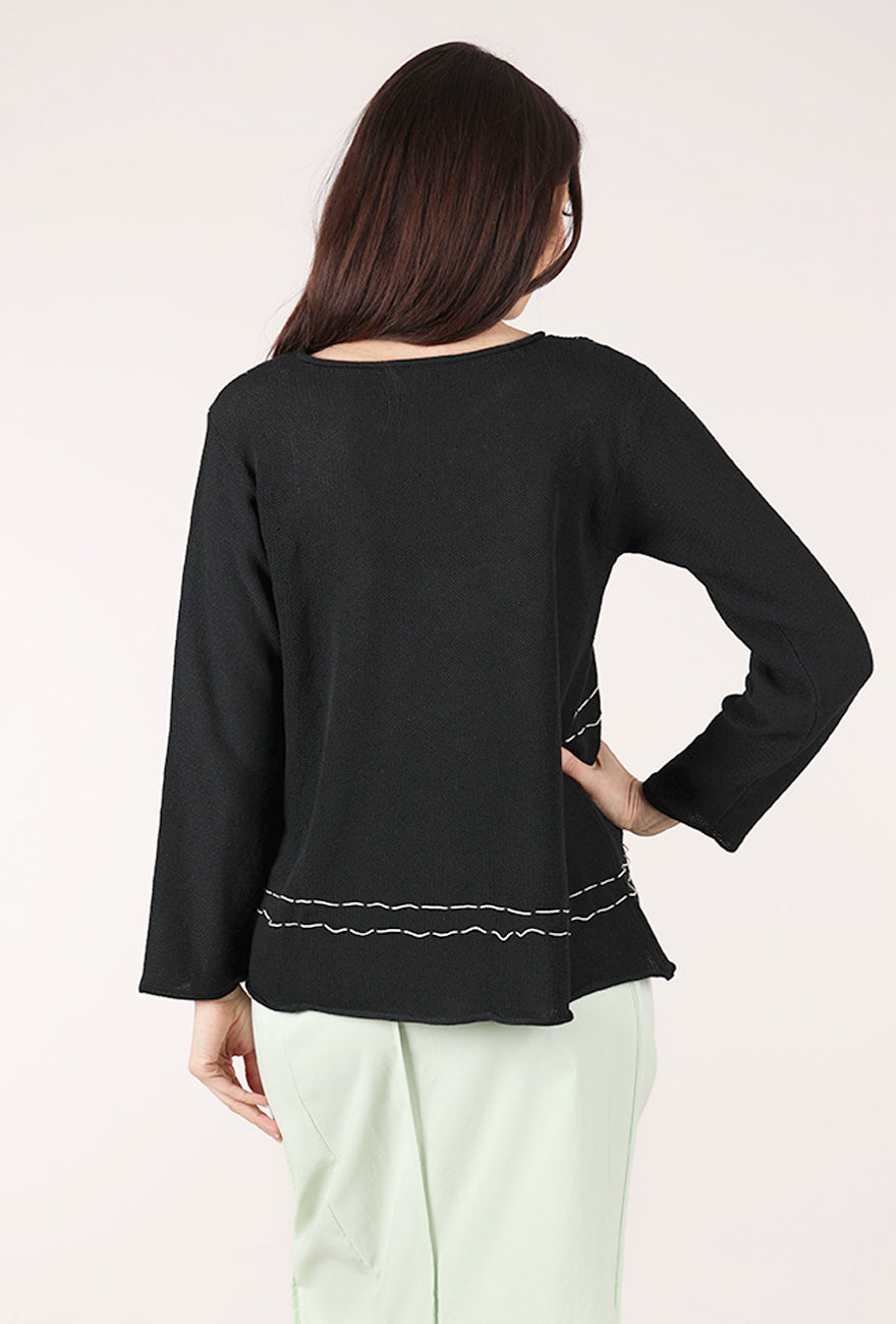 Red Thread Lauren Sweater, Black 