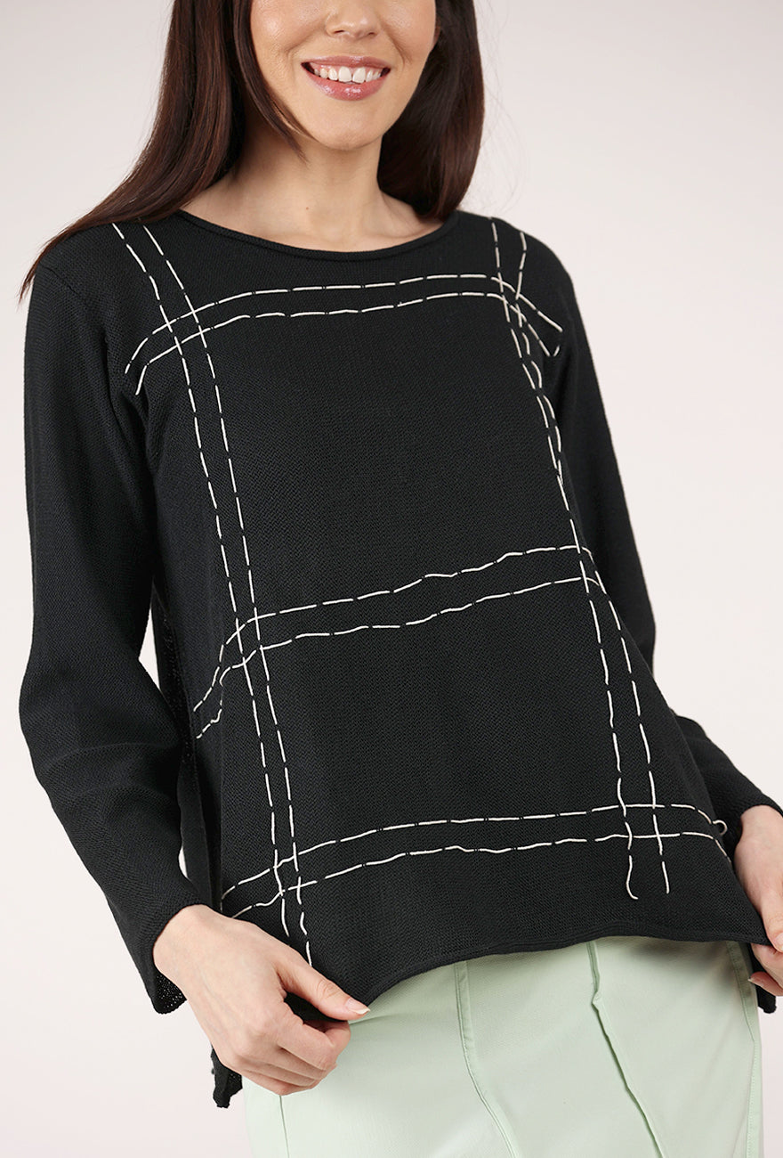 Red Thread Lauren Sweater, Black 