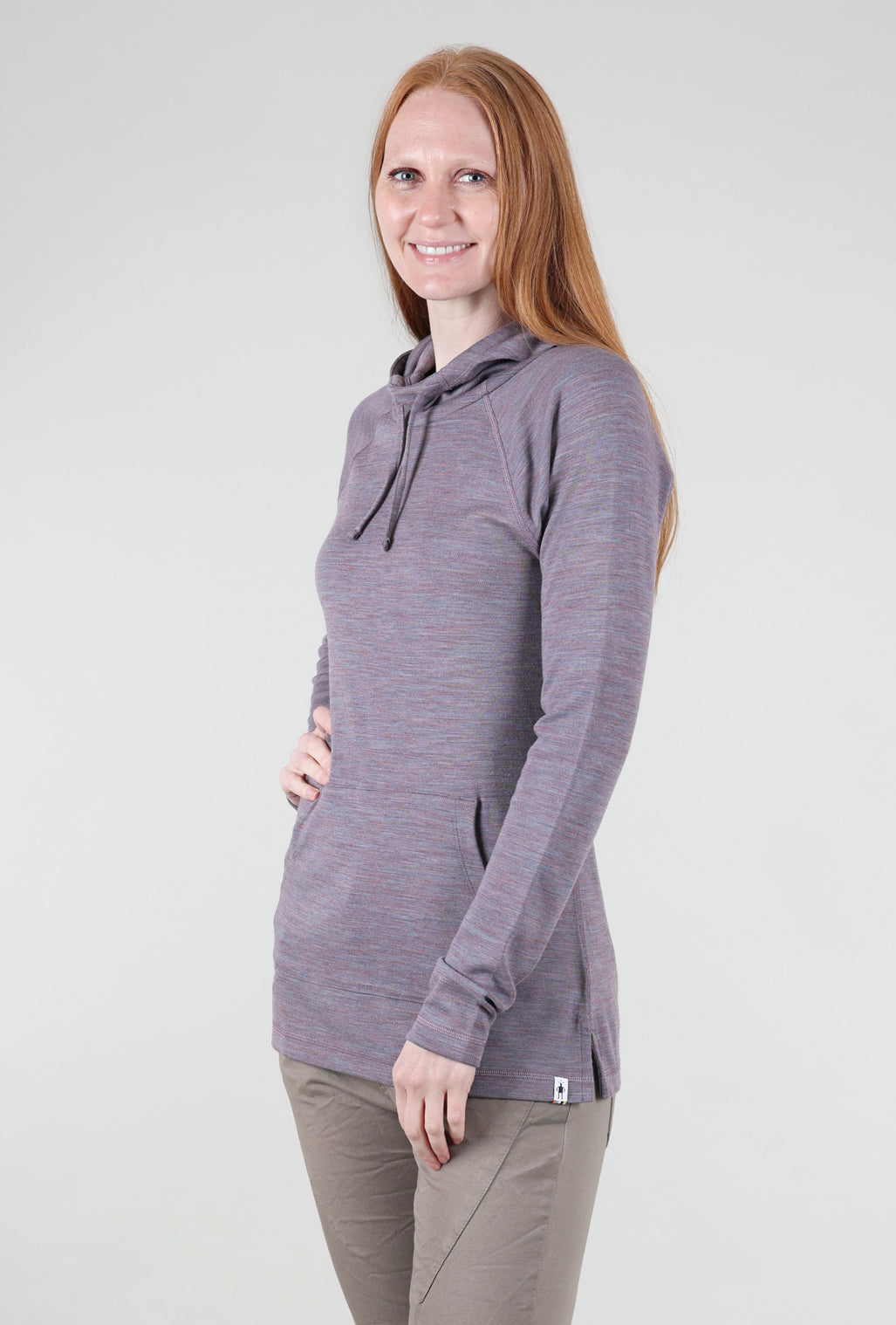 Smartwool Thermal Drape Hood Base Layer, Chalk Violet Heather 