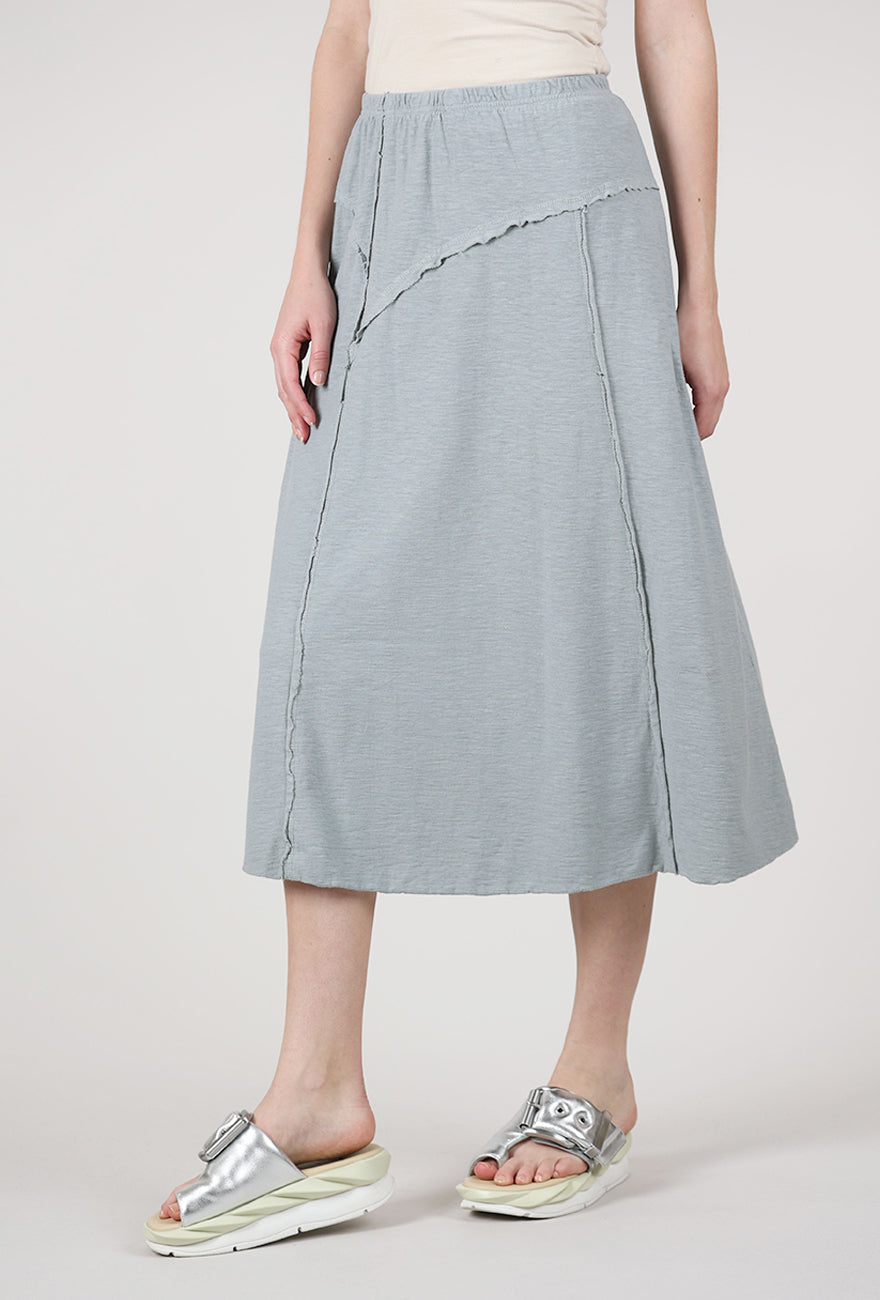 Cut Loose Jersey Asym Skirt, Overcast 