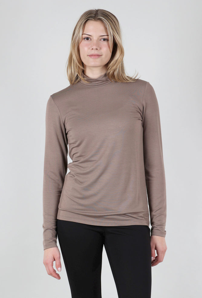 Luukaa Essential Jersey Mock Neck, Beige 