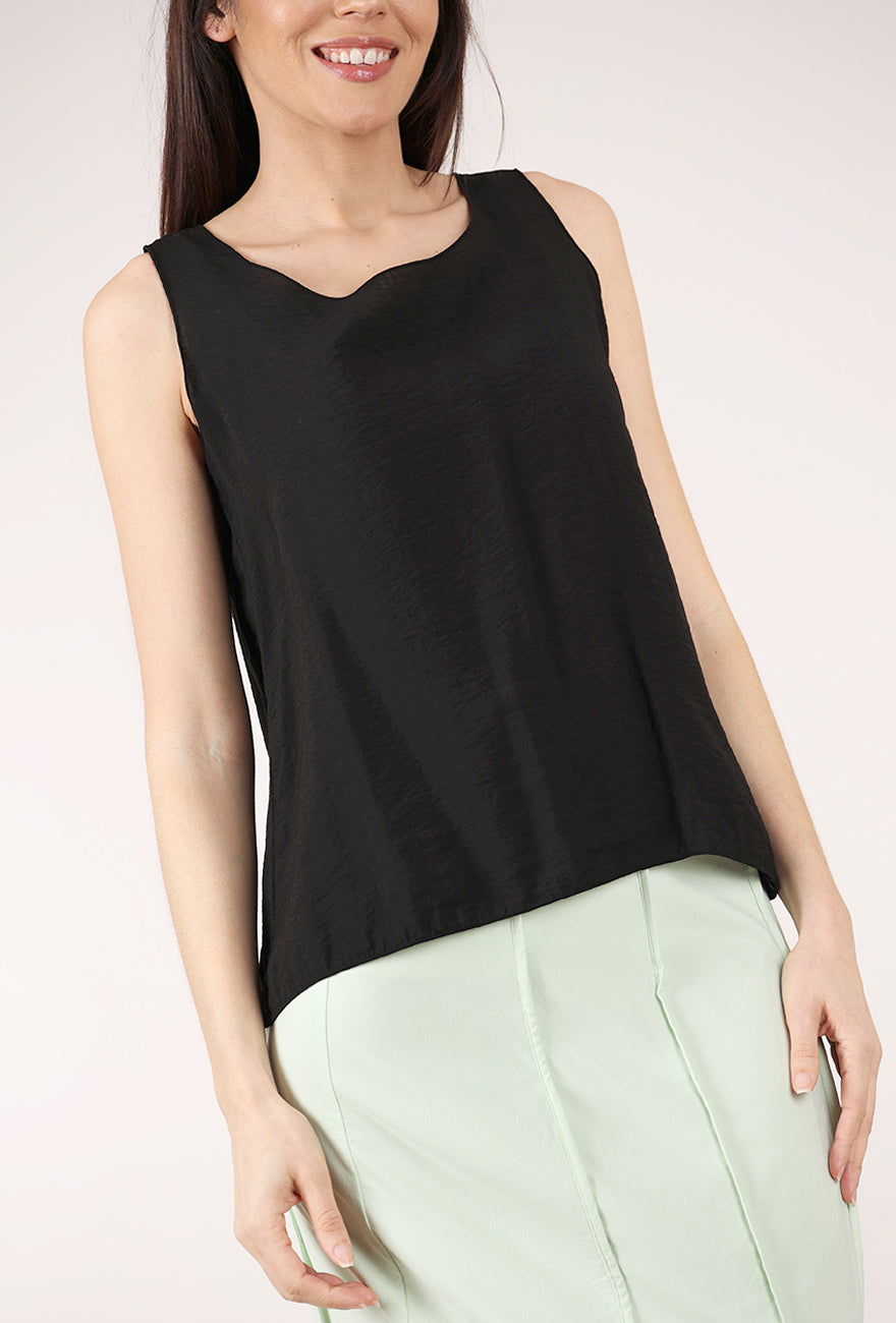Cut Loose Parachute Layer Tank, Black 