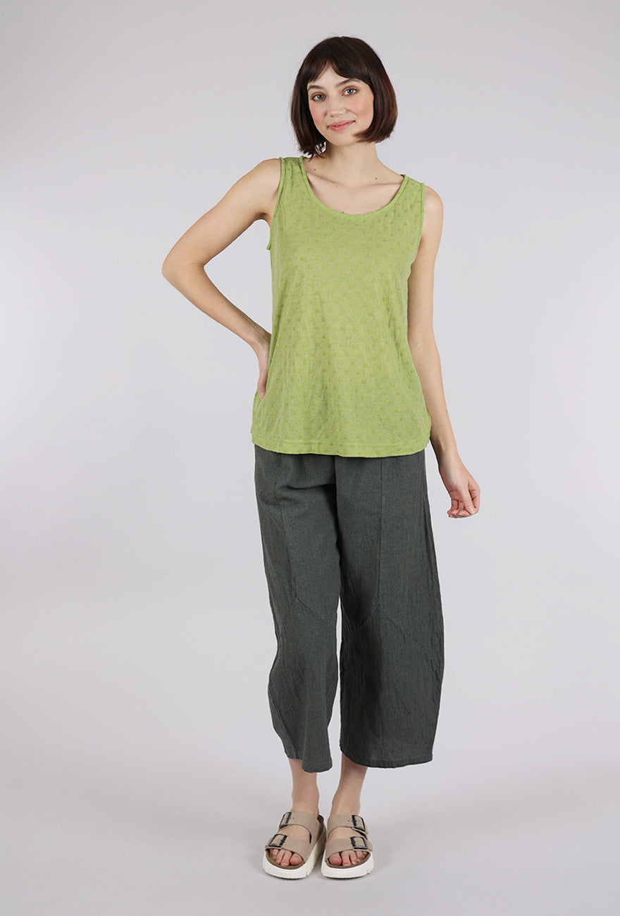 Cut Loose Mesh Dot Tank, Verde 