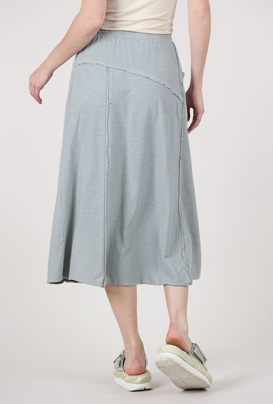 Cut Loose Jersey Asym Skirt, Overcast 