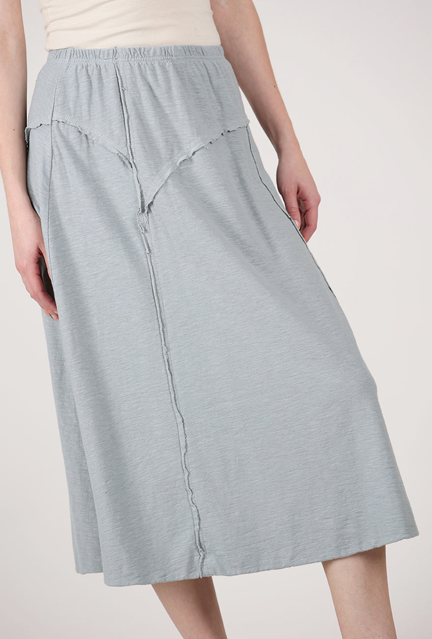 Cut Loose Jersey Asym Skirt, Overcast 