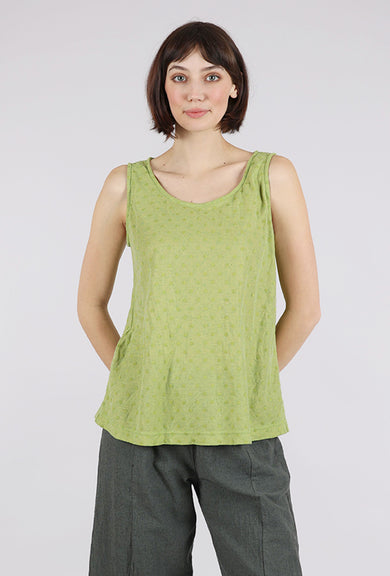 Cut Loose Mesh Dot Tank, Verde
