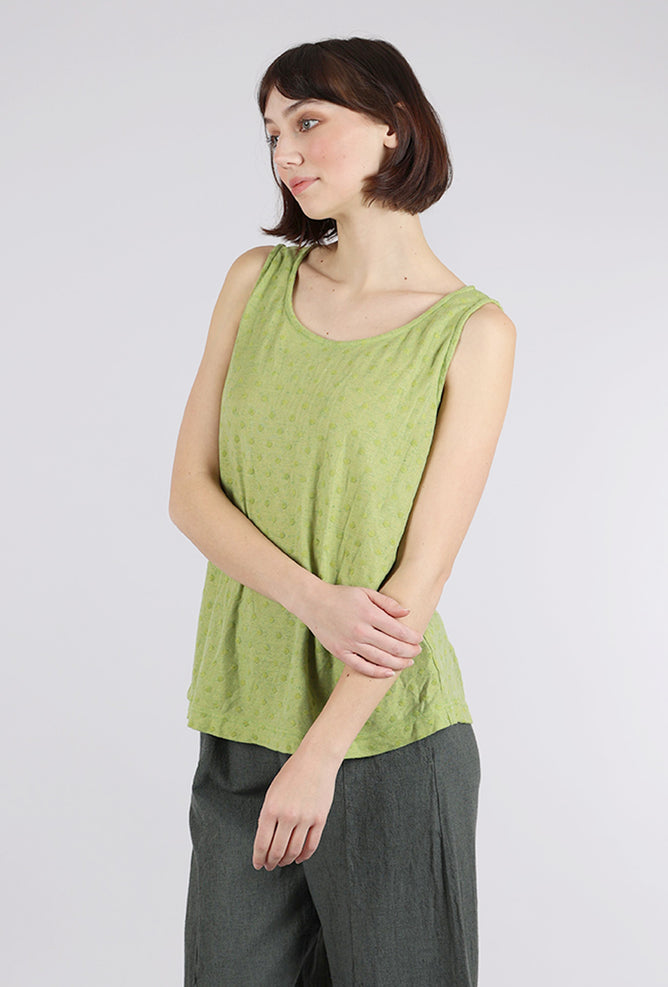 Cut Loose Mesh Dot Tank, Verde 