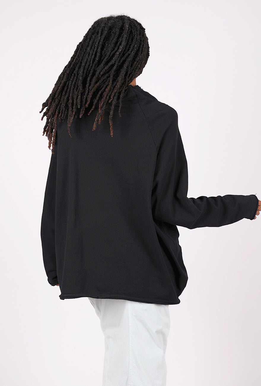 Rundholz Swing Funnel Knit Top, Black 