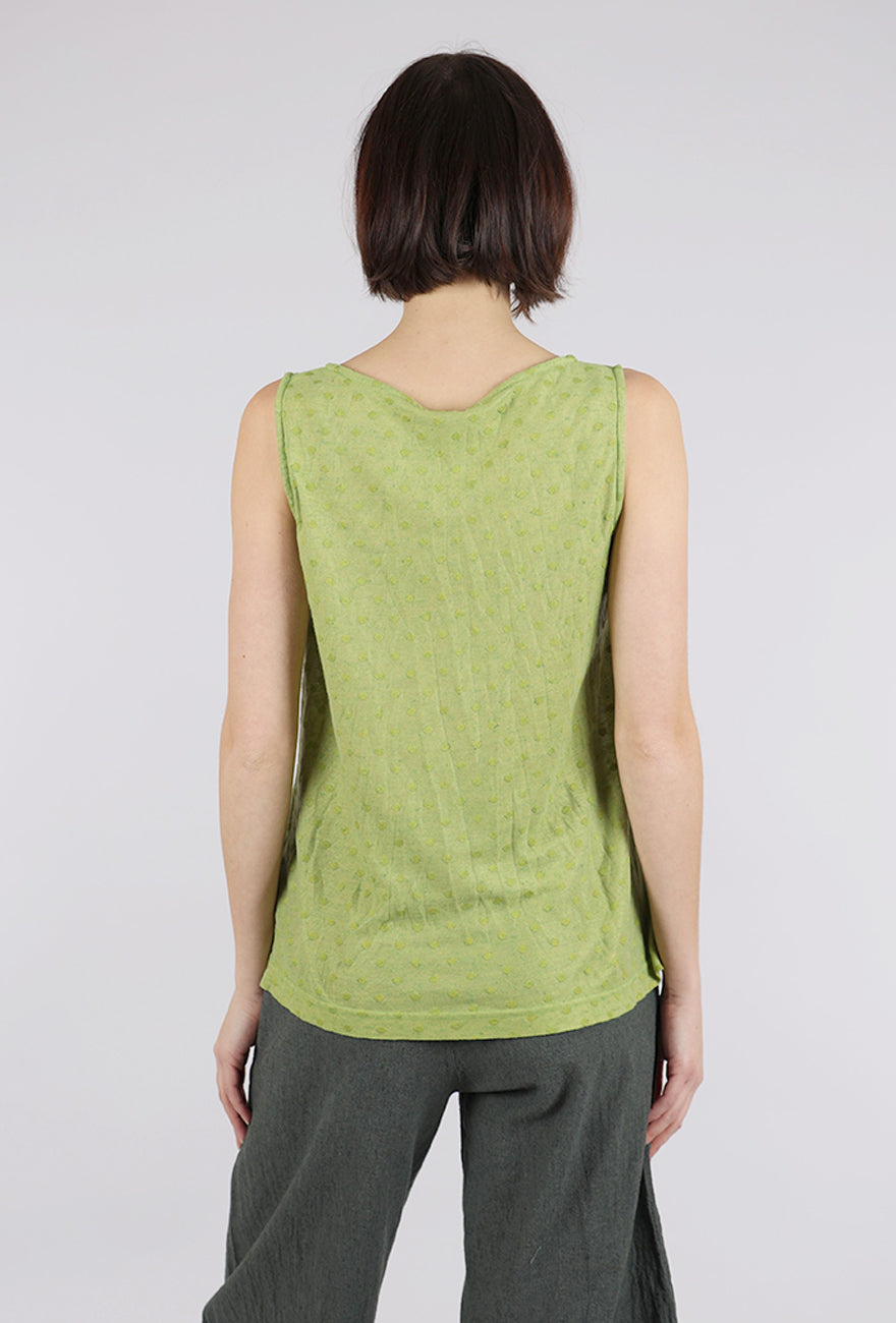 Cut Loose Mesh Dot Tank, Verde 