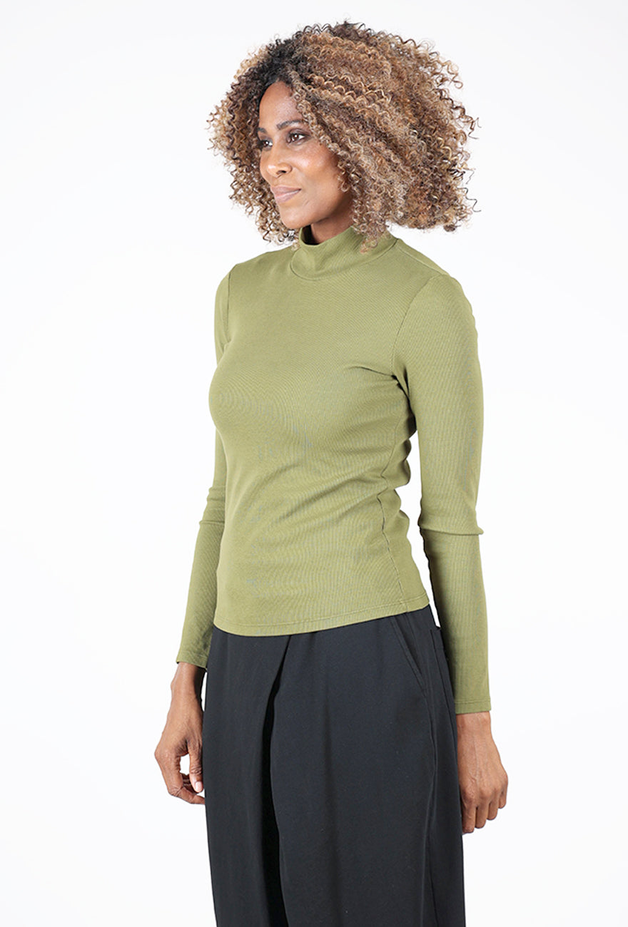 L/S Mockneck, Grass Angle 2