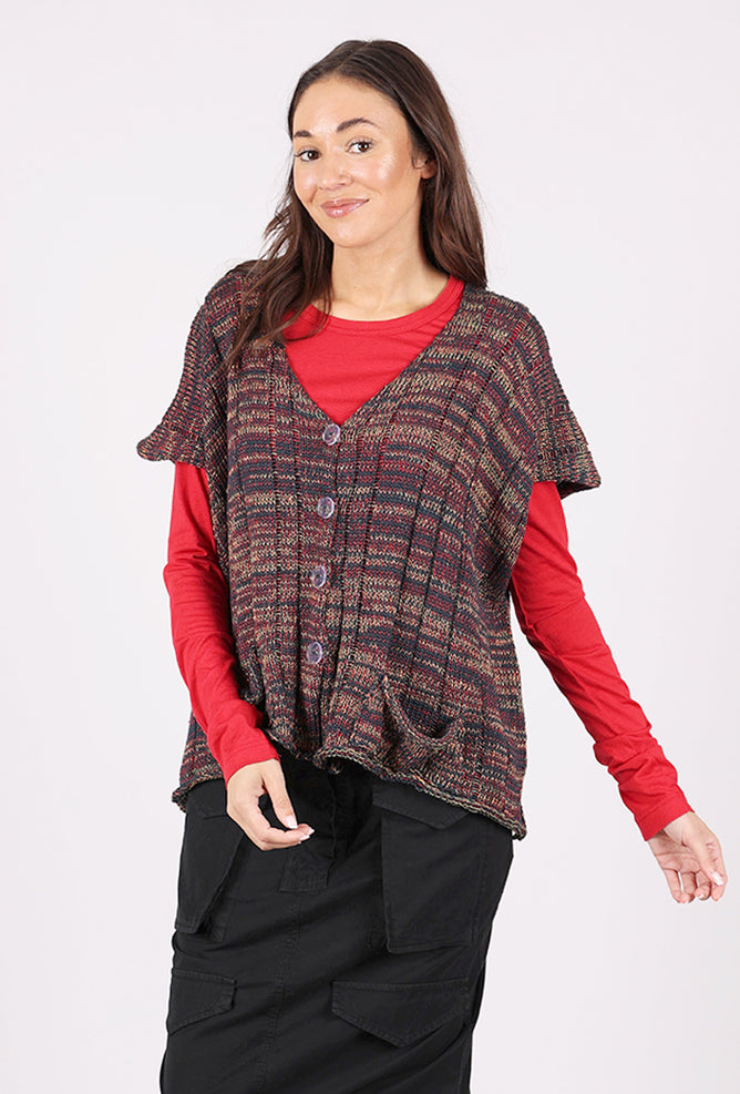 Paper Temples Foxy Cardie Vest, Spice 