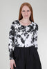 Flutter Tie-Dye Summer Cardie, Black/White 