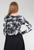 Flutter Tie-Dye Summer Cardie, Black/White 