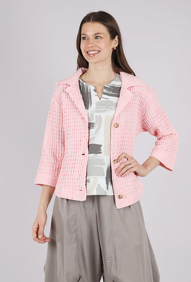 Mododoc Waffle Swing Jacket, Pink Flamingo 