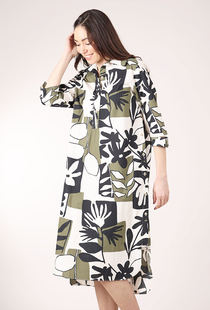 Gershon Bram Eden Dress, Khaki Mix 