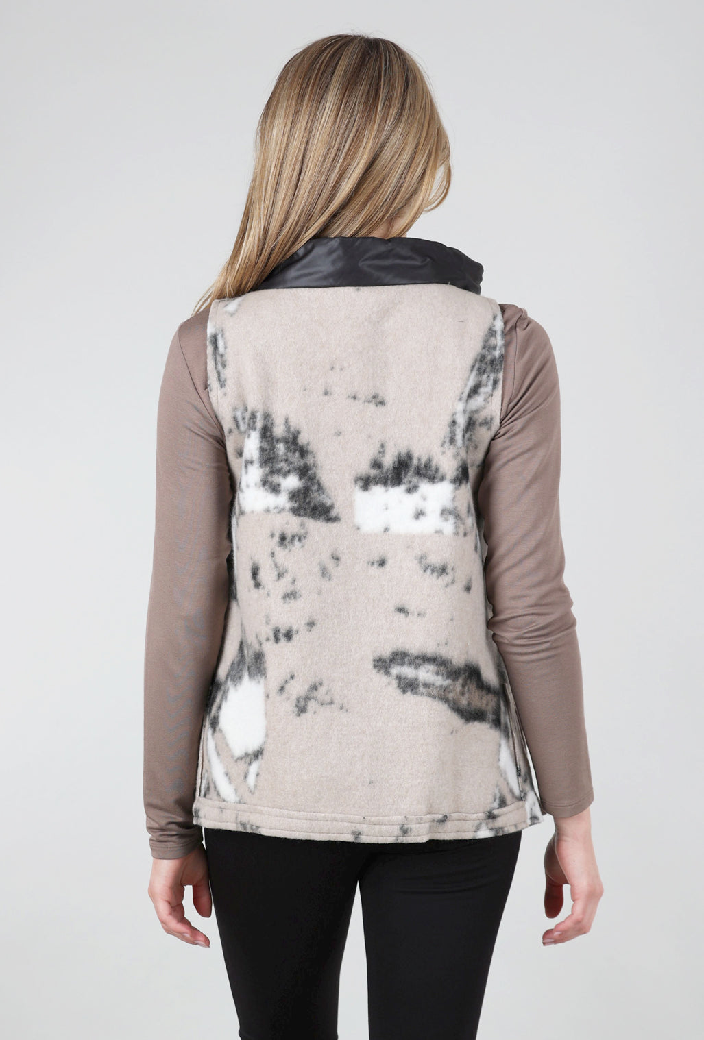 Luukaa Puffer Inset Woolly Vest, Beige 