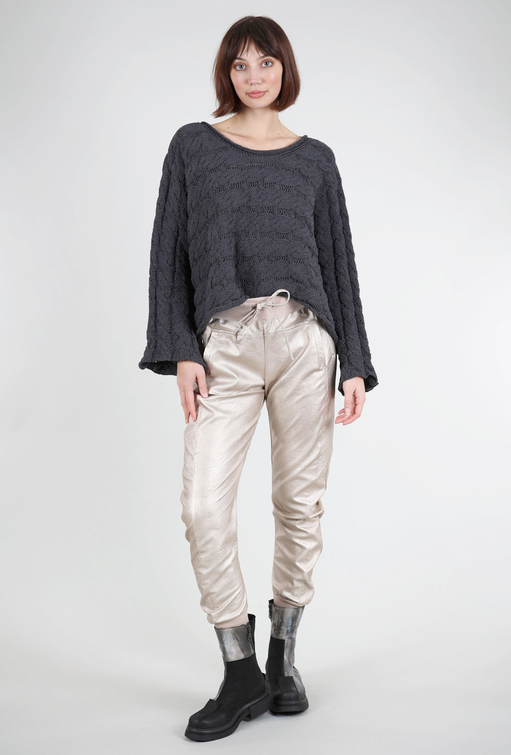 POL Oversized Ophelia Sweater, Charcoal 