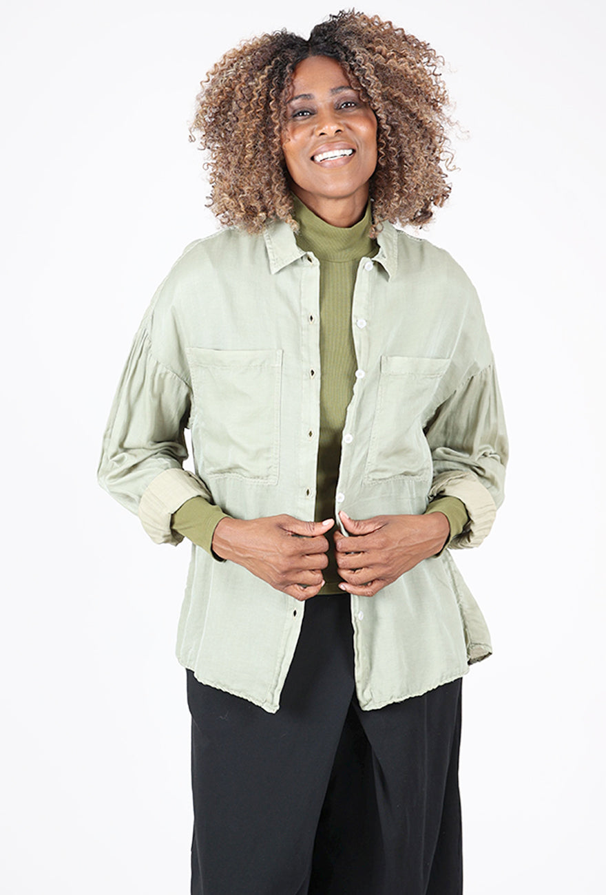 Whispering Silk Shirt, Eucalyptus