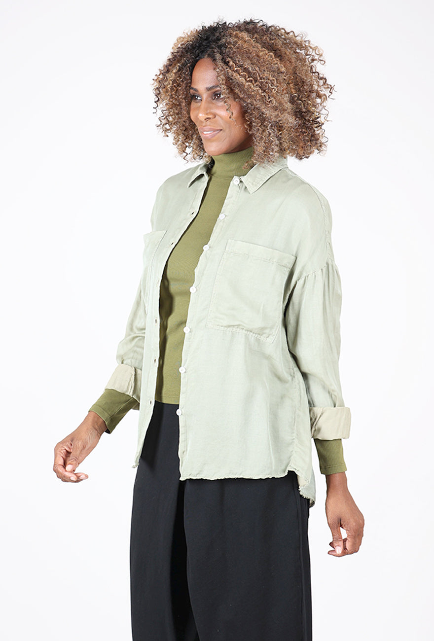 Whispering Silk Shirt, Eucalyptus