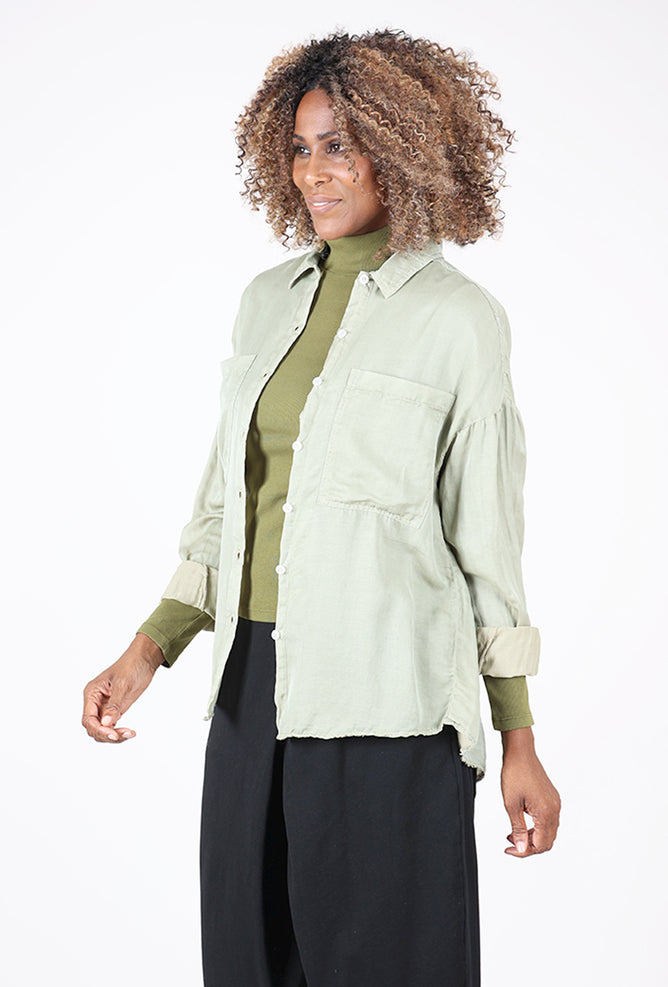 Prairie Underground Whispering Silk Shirt, Eucalyptus 