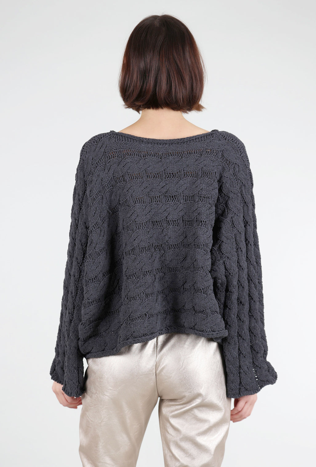 POL Oversized Ophelia Sweater, Charcoal 