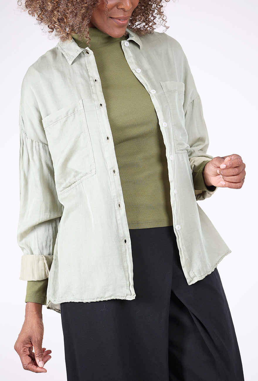 Whispering Silk Shirt, Eucalyptus