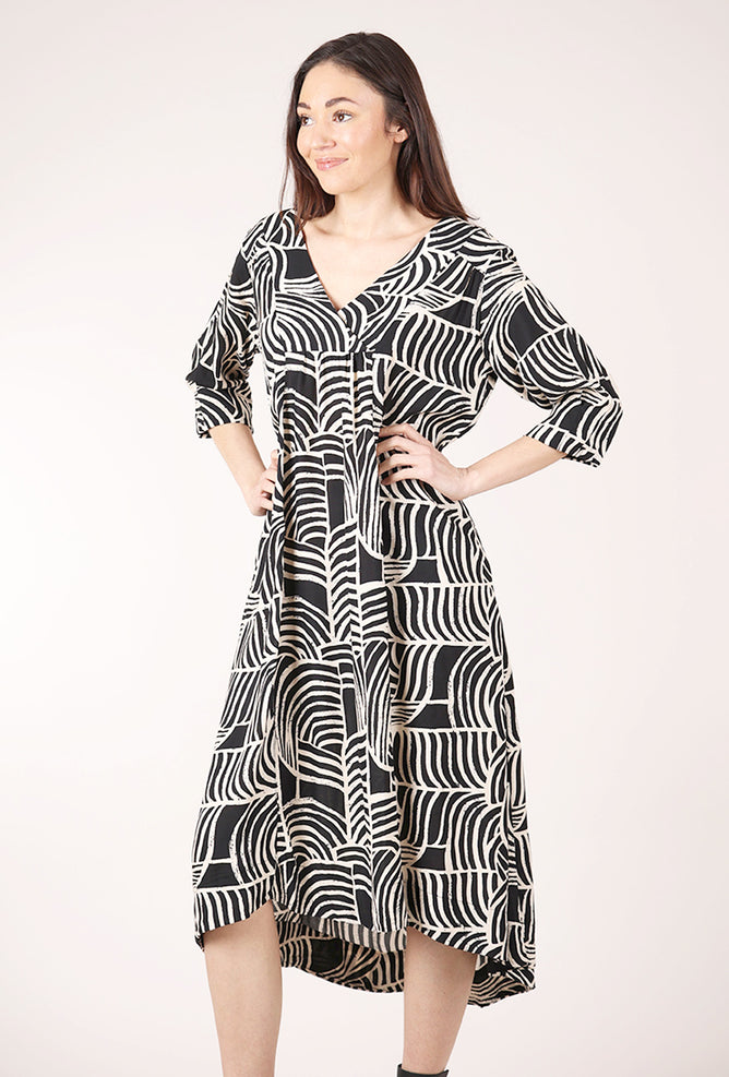 Gershon Bram Sofia Dress, Black/White 