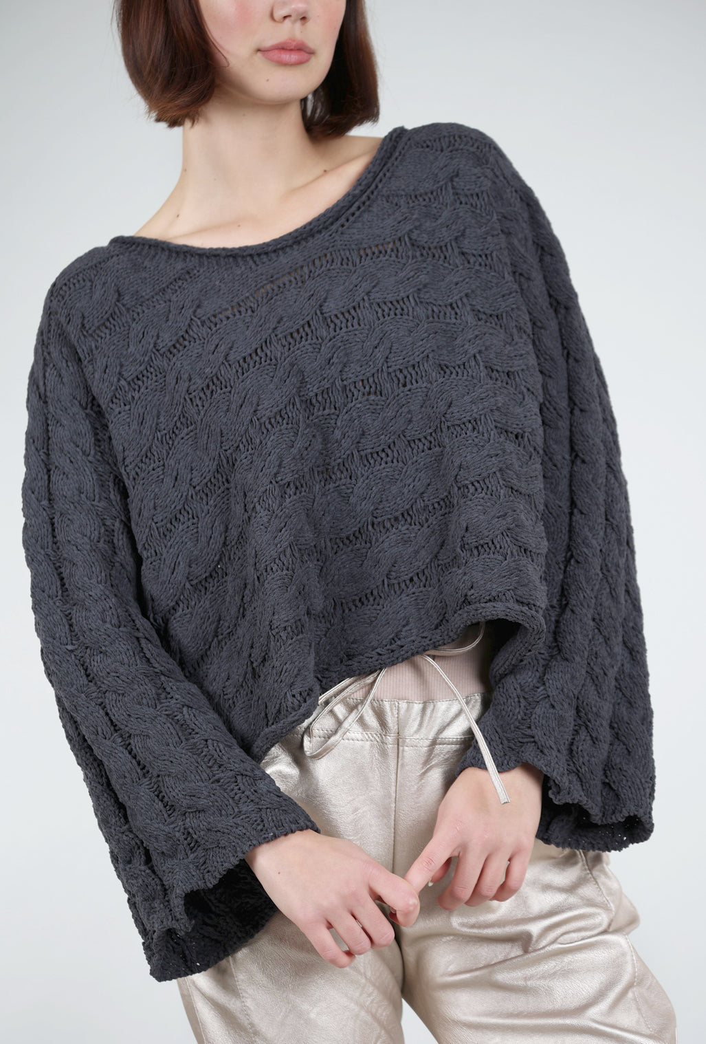 POL Oversized Ophelia Sweater, Charcoal 