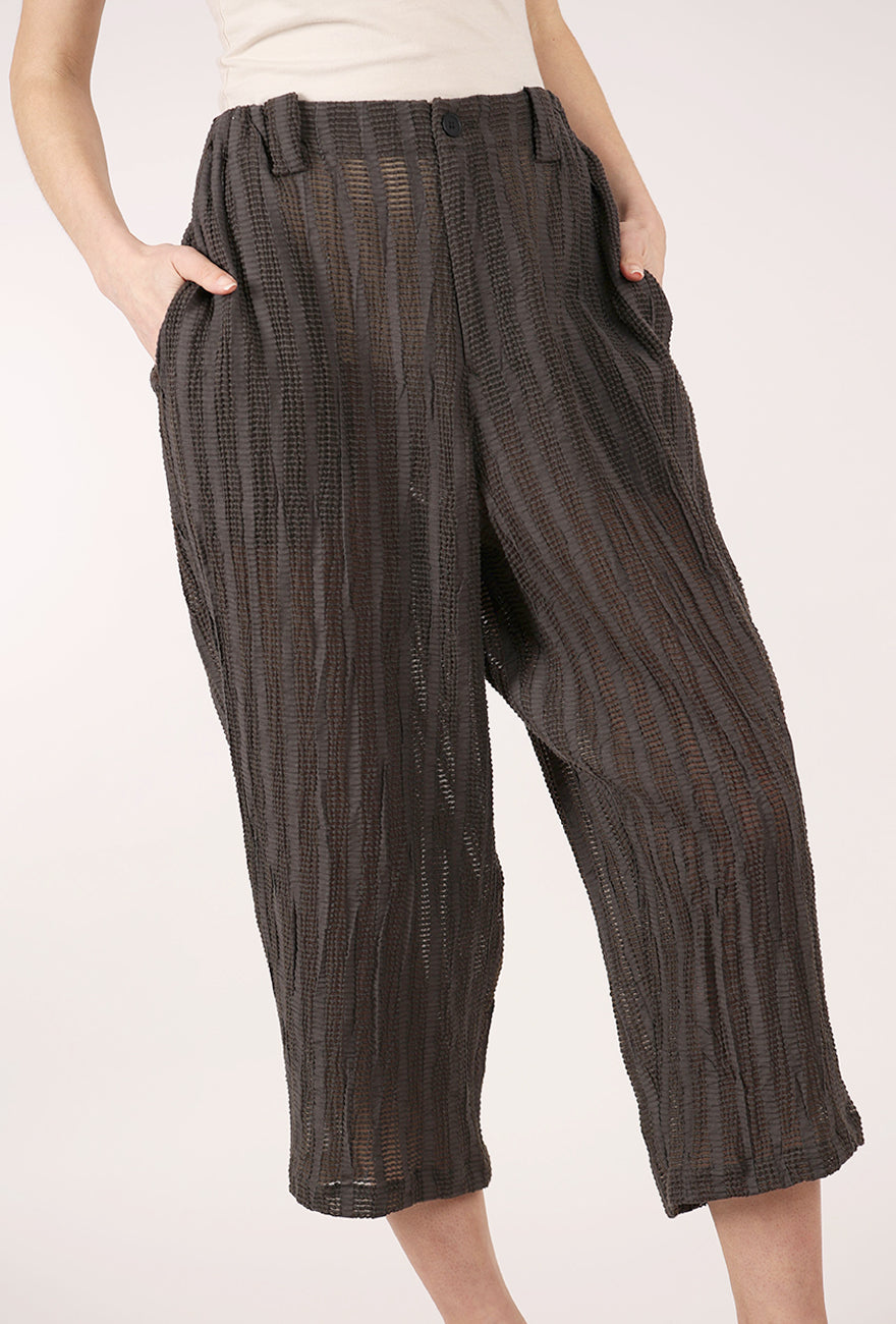 Moyuru Rivulet Texture Trouser, Olive 