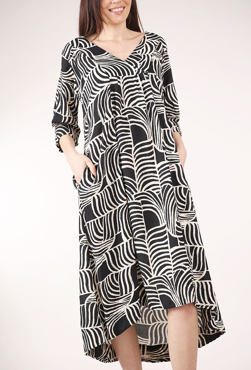 Gershon Bram Sofia Dress, Black/White 