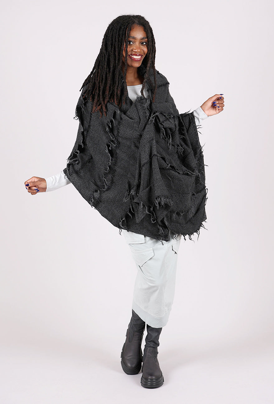 Moyuru Artful Sweater Shawl, Shawl-Gray 