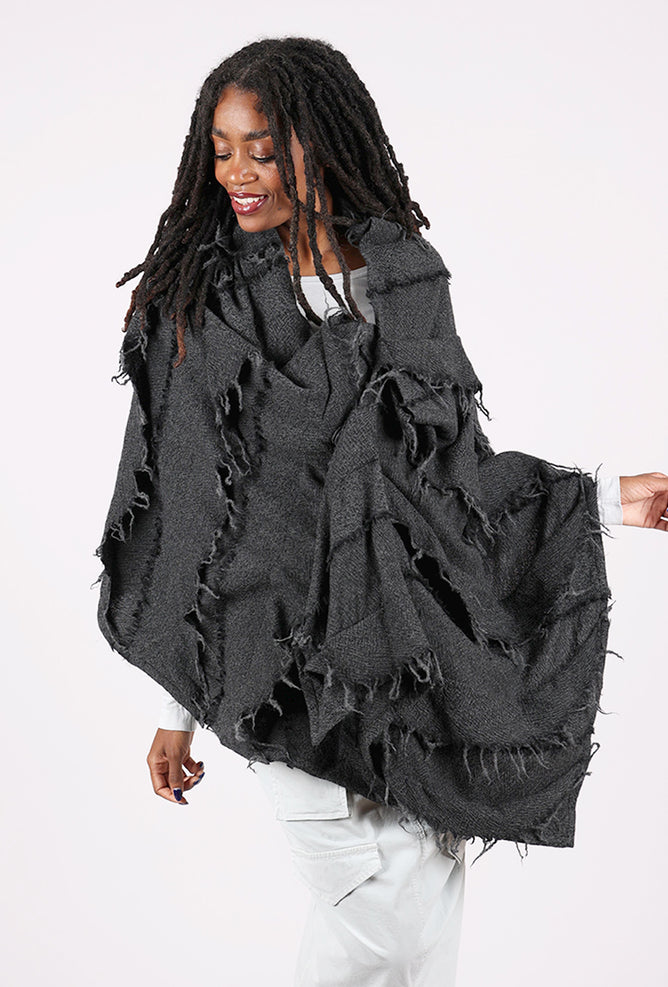 Moyuru Artful Sweater Shawl, Shawl-Gray 
