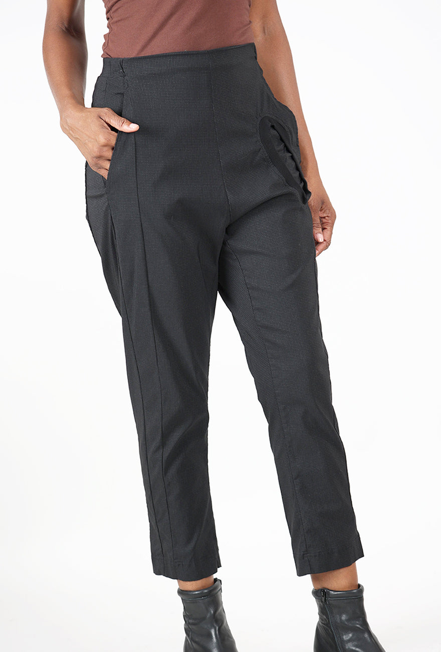 Sig Stretch Taper Trouser, Black Print Angle 4