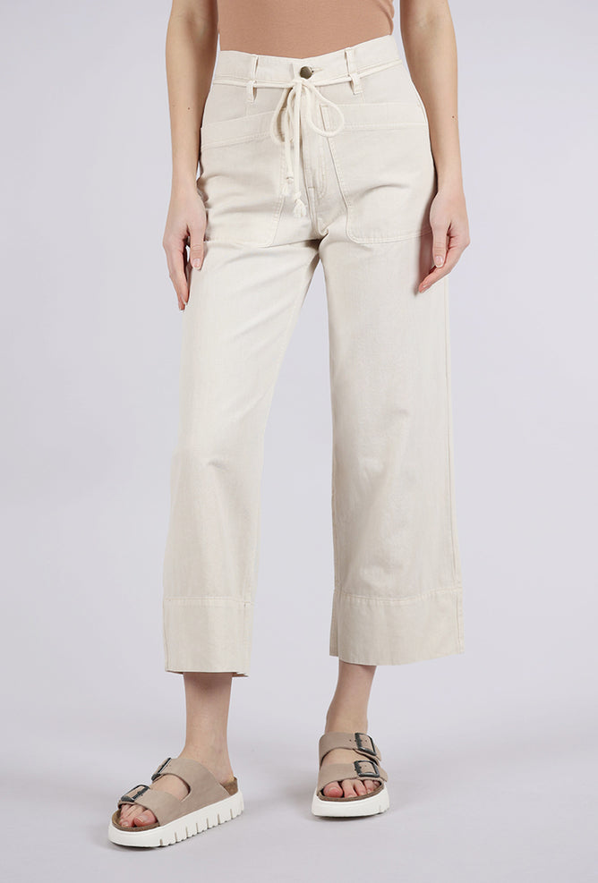 Cotton Canvas Pocket Pant, Oyster