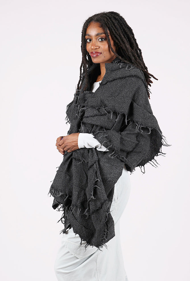 Moyuru Artful Sweater Shawl, Shawl-Gray 