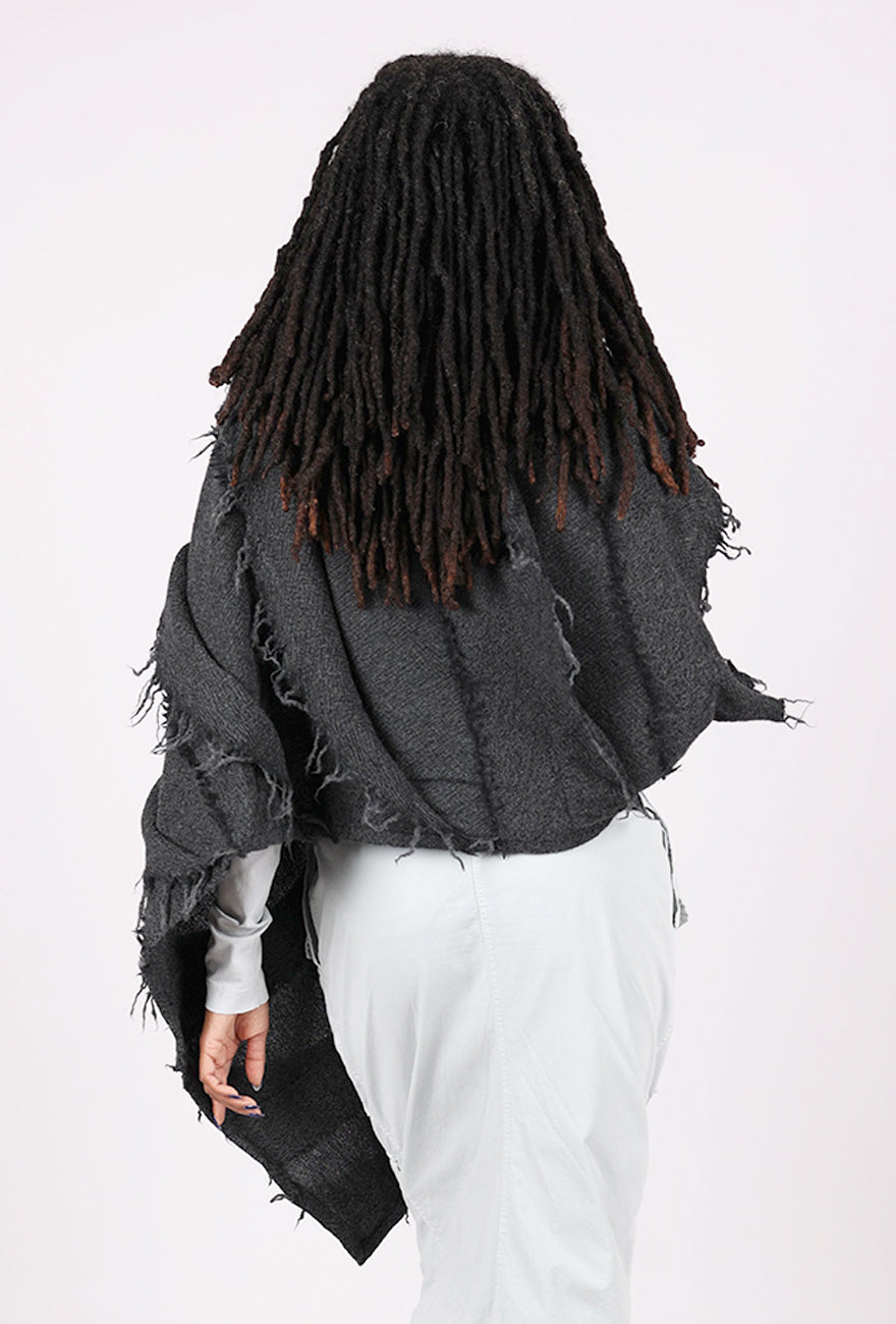 Moyuru Artful Sweater Shawl, Shawl-Gray 