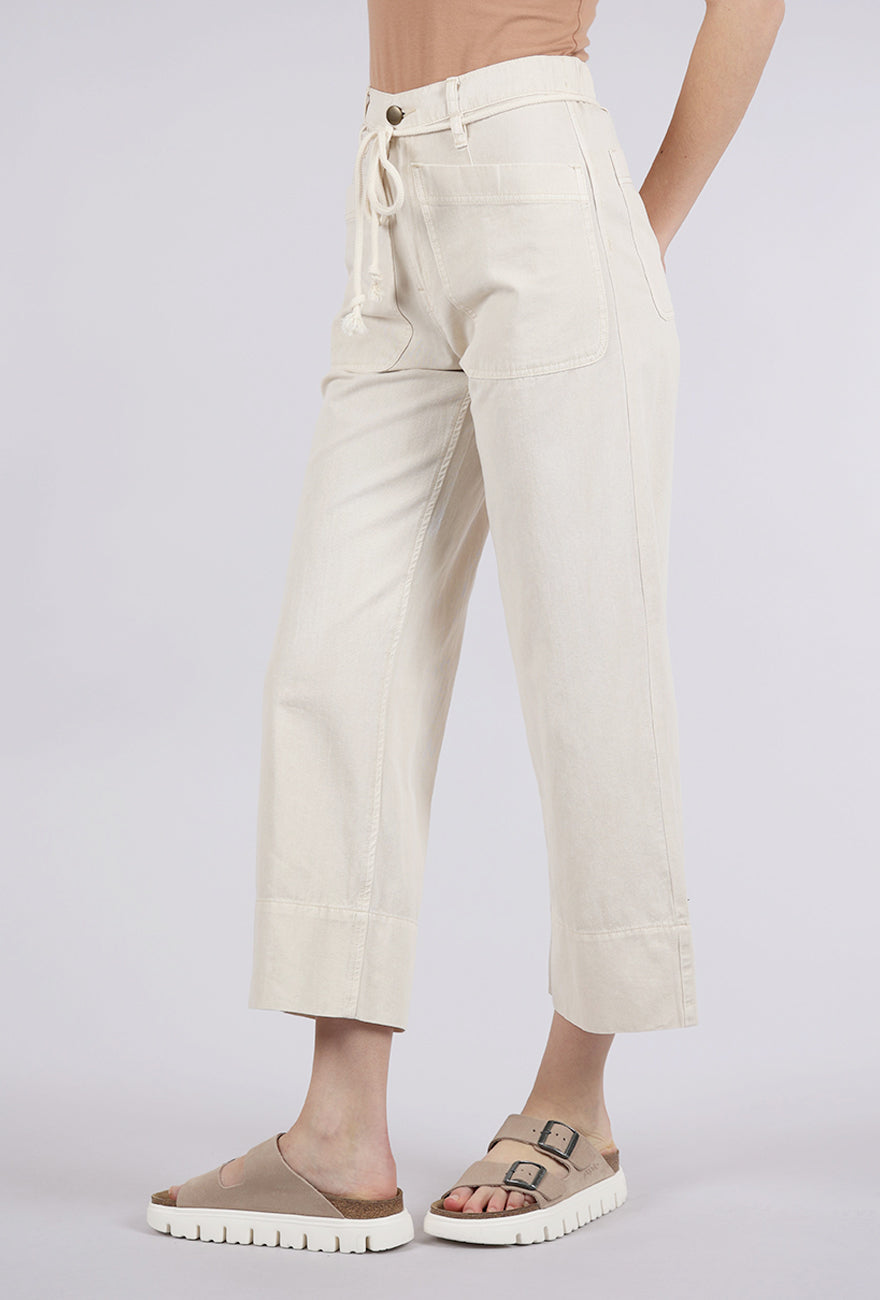 Cotton Canvas Pocket Pant, Oyster