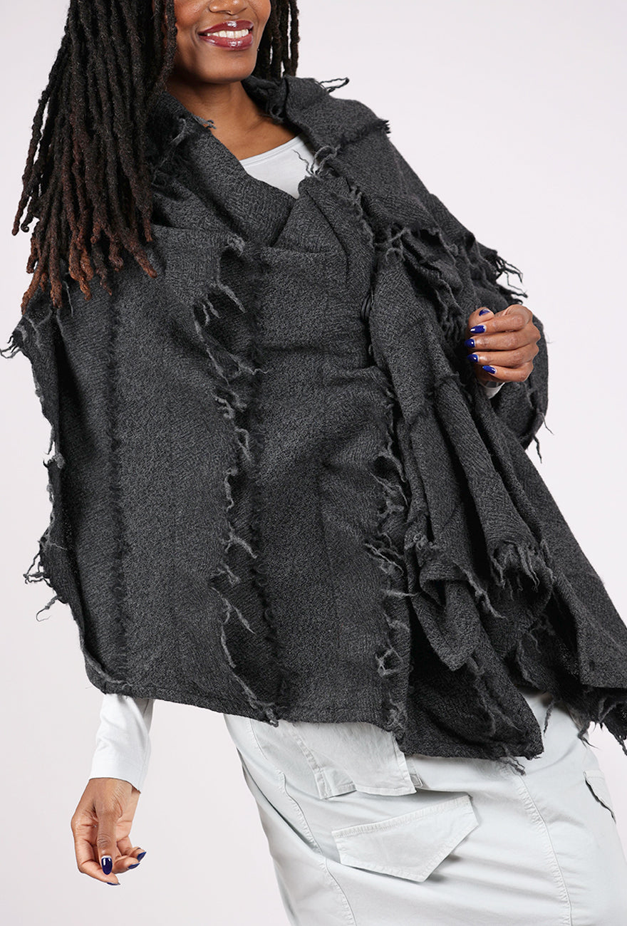 Moyuru Artful Sweater Shawl, Shawl-Gray 