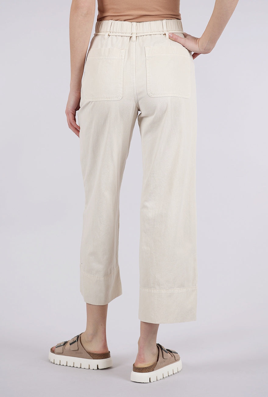 Cotton Canvas Pocket Pant, Oyster